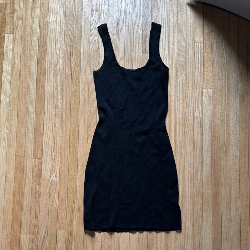 Abercrombie & Fitch Black Bodycon Mini Dress with Scoop Neck for Night Out